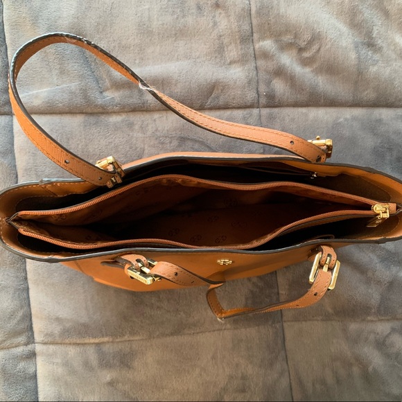 Tory Burch York small buckle tote Luggage brown Saffiano leather - Picture 12 of 15